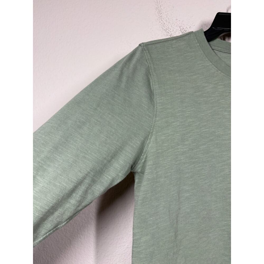 Quince Large 100% Organic Cotton Slub Long Sleeve Tee Sea Spray Green - Picture 4 of 9